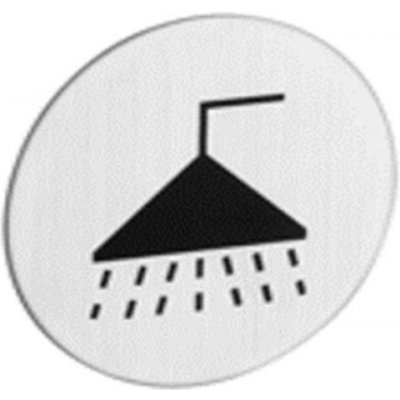 Piktogram Sprcha, nerez, kulatý Ø,75,mm x 1,2 mm – Zboží Mobilmania