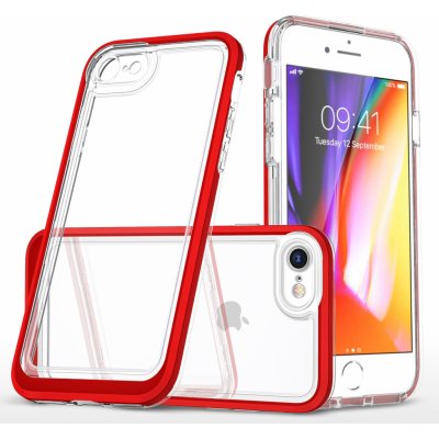 Pouzdro Efecto Čirý 3v1 iPhone SE 2022 / SE 2020 / iPhone 8 / iPhone 7 gelový s rámečkem červené – Zboží Mobilmania