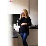 Těhotenská kojící tunika Mommy 7/8 rukáv Black – Zboží Mobilmania