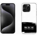 mmCase na iPhone 15 Pro Max - chemické prvky černobílé pozadí – Zboží Mobilmania