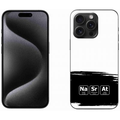 mmCase na iPhone 15 Pro Max - chemické prvky černobílé pozadí – Zboží Mobilmania