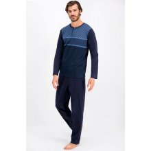 Leontýna Jakar AR1082-S pánské pyžamo dlouhé modré