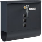 Monzana Poštovní schránka s válcem na noviny POST, 30,5x10x33,5cm, antracitová 108099 – Hledejceny.cz