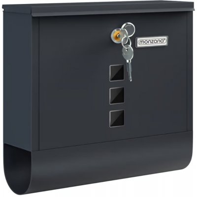 Monzana Poštovní schránka s válcem na noviny POST, 30,5x10x33,5cm, antracitová 108099 – Hledejceny.cz