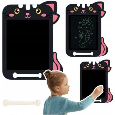 Záznamník LCD Tabule na Kreslení Psaní Pero Kočka Černá – Zboží Mobilmania