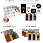 usporadejto.cz Sada kořenek DUST 120 ml + 4 ks organizér na kořenky VASKY NEREZ + sada štítků 16 ks – Zboží Dáma