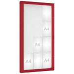 PROCITY Venkovní vitrína model 1000, 12 x A4, plexi, červená – Zboží Živě