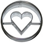 Nerezové vykrajovátko - Kolečko hladké se středem srdíčko - 3cm – Zboží Dáma