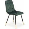 Jídelní židle MOB Kallan tmavě zelená / černá / zlatá
