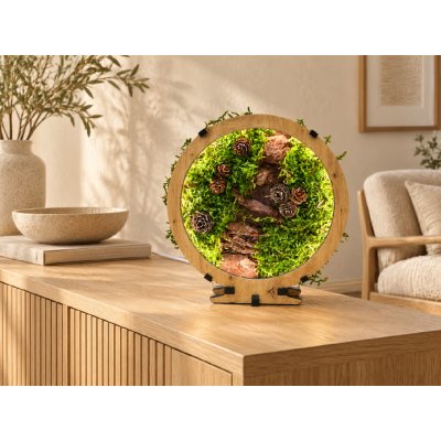 Li-Go "Mechové zátiší" lampa 20x22 cm provedení povrchu: dub – Hledejceny.cz