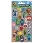 Samolepky Minecraft šedivé 25 ks ve fólii – Sleviste.cz