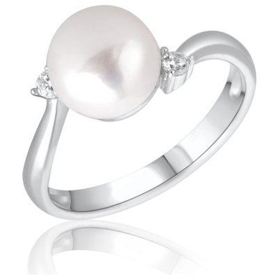 JVD Dámský stříbrný prsten s perlou SVLR0442XH2P1