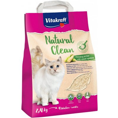 Vitakraft Natural Clean kukuřičná podestýlka 2 x 2,4 kg – Zboží Mobilmania