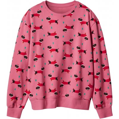 esmara dámská vánoční mikina růžová – Zboží Mobilmania