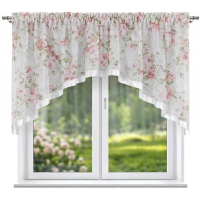 BytoTex Dekorační krátká záclona s květinami L 924, 300x140 cm – Hledejceny.cz