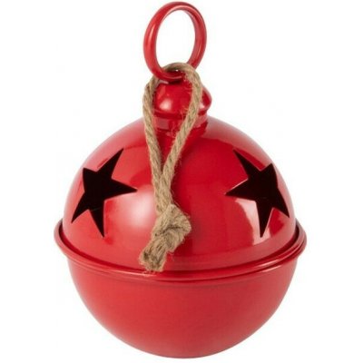 Červená kovová ozdoba rolnička se šňůrkou Baub Xmas S - Ø 16*26 cm - J-Line by Jolipa – Hledejceny.cz