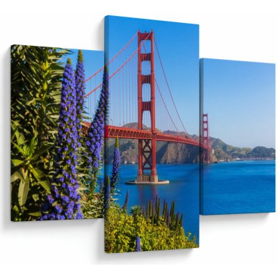Obraz - Golden Gate Bridge, San Francisco, třídílný 90x60 cm – Hledejceny.cz
