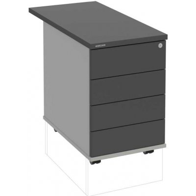 Hobis K 34 C PTO P 80 4 zásuvky léta podél 80 cm šedá antracit – Hledejceny.cz
