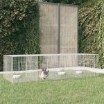 vidaXL 4dílná klec pro králíka pozinkované železo 217 x 79 x 54 cm – Zboží Mobilmania