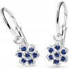 Náušnice Cutie Jewellery dětské z bílého zlata C2746B-Dark Blue