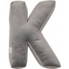 Dekorace Betty’S Home Sametové písmeno Silver Grey K