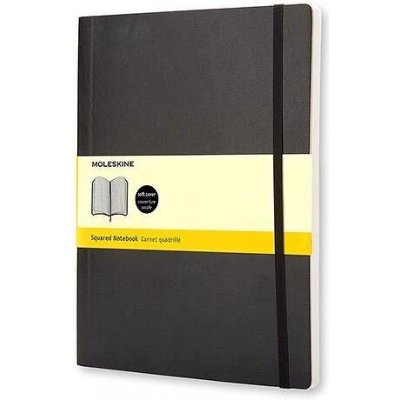 Moleskine XL, měkké desky čtverečkovaný černý – Sleviste.cz