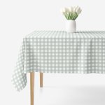 Goldea hranatý ubrus 100% bavlněné plátno šalvějově zelené kostičky 100x100 cm – Hledejceny.cz