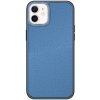 Pouzdro a kryt na mobilní telefon Pouzdro AppleKing kožené s pokoveným rámečkem iPhone 12 / 12 Pro - modré