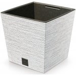 Prosperplast Květináč FURU SQUARE LOW ECO WOOD 29,5cm bílý – Hledejceny.cz
