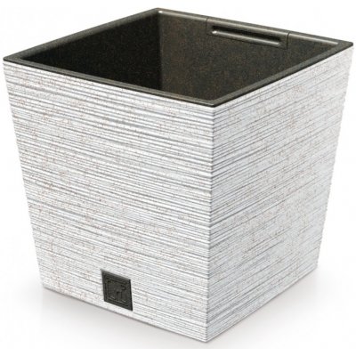 Prosperplast Květináč FURU SQUARE LOW ECO WOOD 29,5cm bílý – Hledejceny.cz