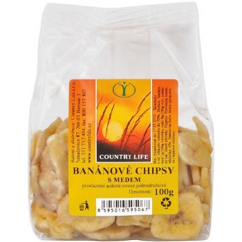 Country Life Bio Banánové chipsy medové 100 g