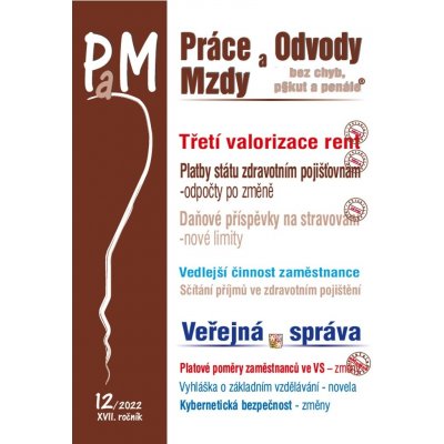 Práce a mzdy 12/2022 – Třetí valorizace rent - Eva Dandová, Jana Drexlerová, Ladislav Jouza