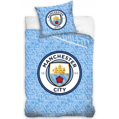 Carbotex bavlna povlečení se svítícím efektem Manchester City 140x200 70x90 – Zboží Mobilmania