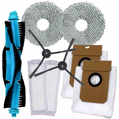 ES Parts ETA Aquilo Pro 7243, Cecotec 11090 sáčky a hepa filtry a kartáče a mopovací textilie 9 ks – Zboží Mobilmania