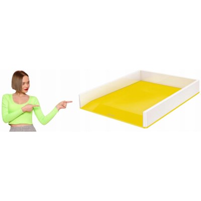 Leitz Wow plastový odkladač bílý / žlutý – Zbozi.Blesk.cz