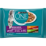 Purina One Difficult Appetite kuře a hovězí krůta a kachna ve šťávě 4 x 85 g – Sleviste.cz