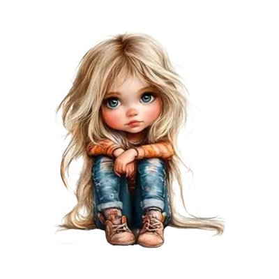 Nažehlovací obrázek - sedící děvčátko VI (dva rozměry), Velikost: Velký – Hledejceny.cz