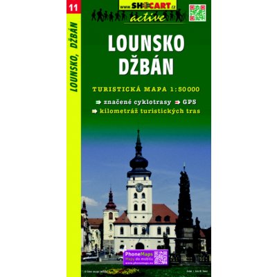 Lounsko Džbán turistická mapa 1:50 000