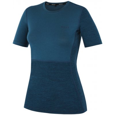 Dámské triko MOOA MerinoSilk Block 160 short modrá – Sleviste.cz