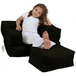 Atelier del Sofa Garden Bean Bag Kids Single Seat Pouffe černá