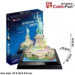 CubicFun 3D puzzle svítící Socha Svobody 37 ks – Zboží Mobilmania