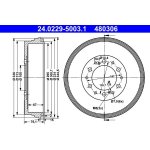 Brzdový buben ATE 24.0229-5003 (AT 295003) – Zboží Mobilmania