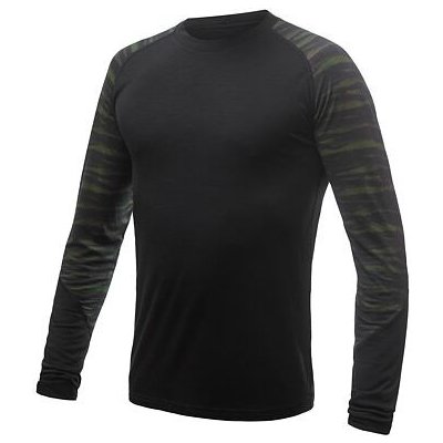 Sensor Merino Impress pánské triko dl.rukáv černá/batik – Hledejceny.cz