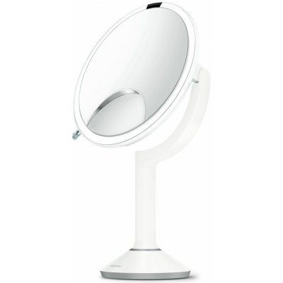 Simplehuman kosmetické zrcátko Sensor TRIO LED osvětlení dobíjecí bílá nerez