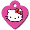 Známka, adresář a přívěsek pro psa Quick Tag gravírovací známka srdíčko Hello Kitty S