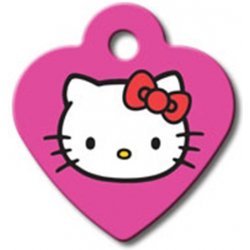 Quick Tag gravírovací známka srdíčko Hello Kitty S