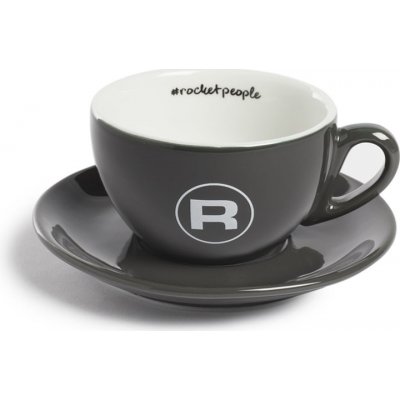 Rocket Espresso šálek s podšálkem #rocketpeople tmavě šedý 210 ml