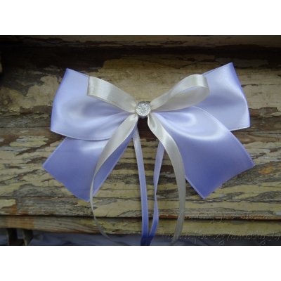 Atlasová mašle na auto bílá - krémová světlá – Hledejceny.cz