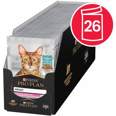 Pro Plan Delicate mořské ryby ve šťávě 26 x 85 g – Hledejceny.cz