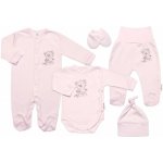 Baby Nellys Soupravička do porodnice 5-ti dílná Ptáčci růžová – Sleviste.cz